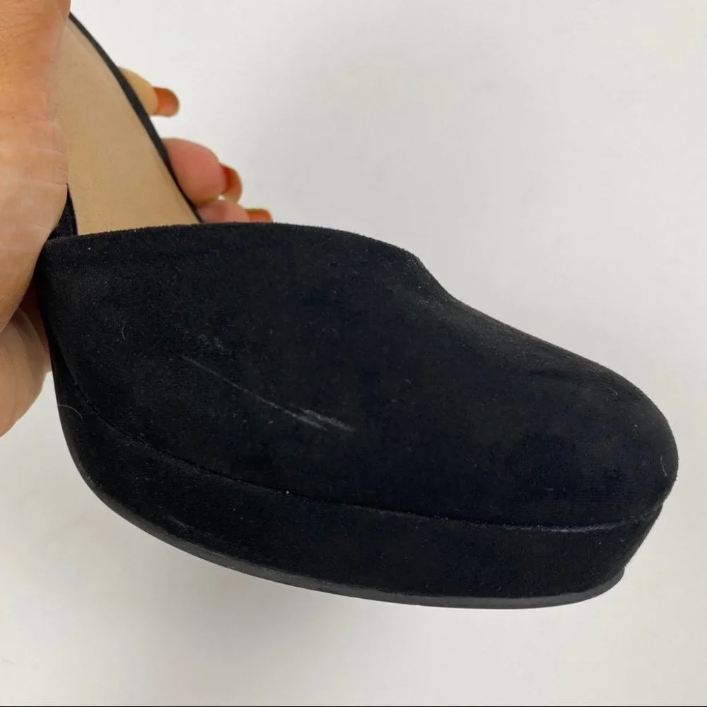 Brash Houston Black Platform Sandals Sz 10 Suede